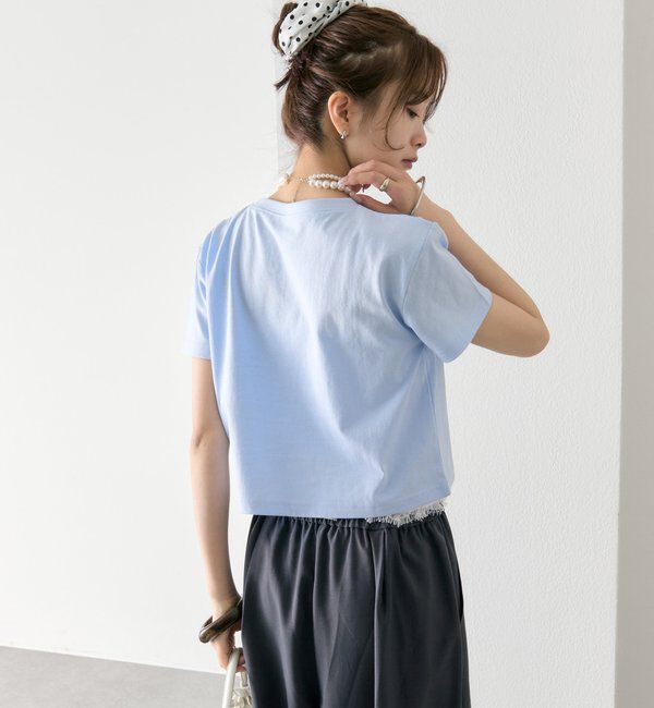  「【4色展開/短丈で使いやすい◎】カラーロゴチビTシャツ」|Tシャツ・カットソー|