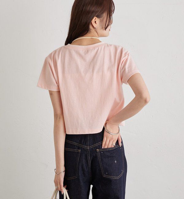  「【4色展開/短丈で使いやすい◎】カラーロゴチビTシャツ」|Tシャツ・カットソー|
