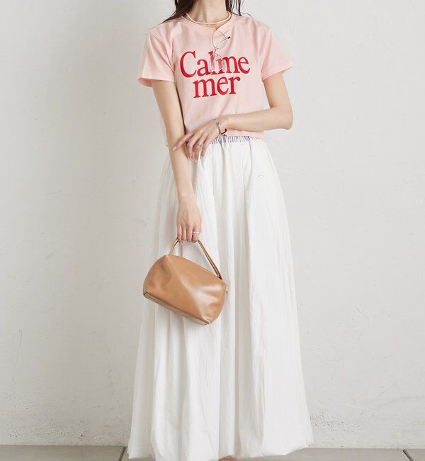 「【4色展開/短丈で使いやすい◎】カラーロゴチビTシャツ」|Tシャツ・カットソー|