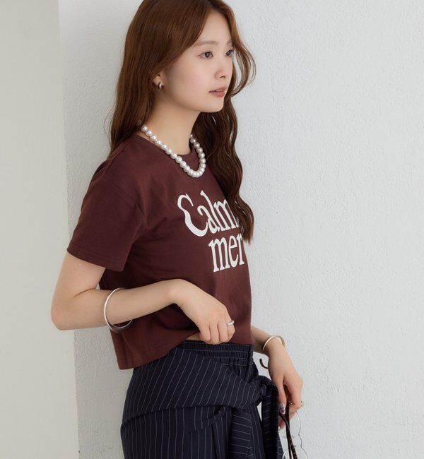  「【4色展開/短丈で使いやすい◎】カラーロゴチビTシャツ」|Tシャツ・カットソー|