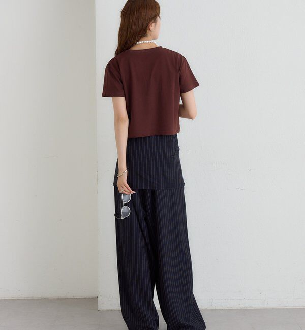  「【4色展開/短丈で使いやすい◎】カラーロゴチビTシャツ」|Tシャツ・カットソー|