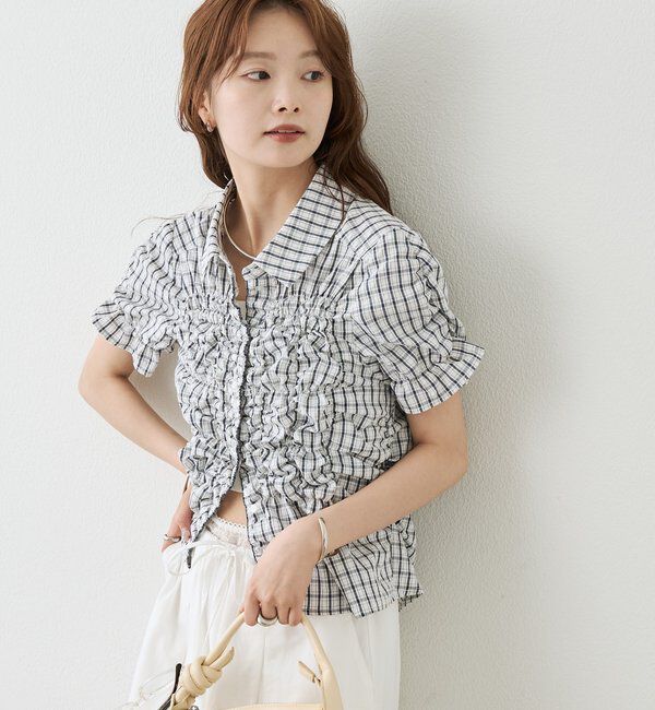  「シャーリングシェイプシャツ」|シャツ・ブラウス|