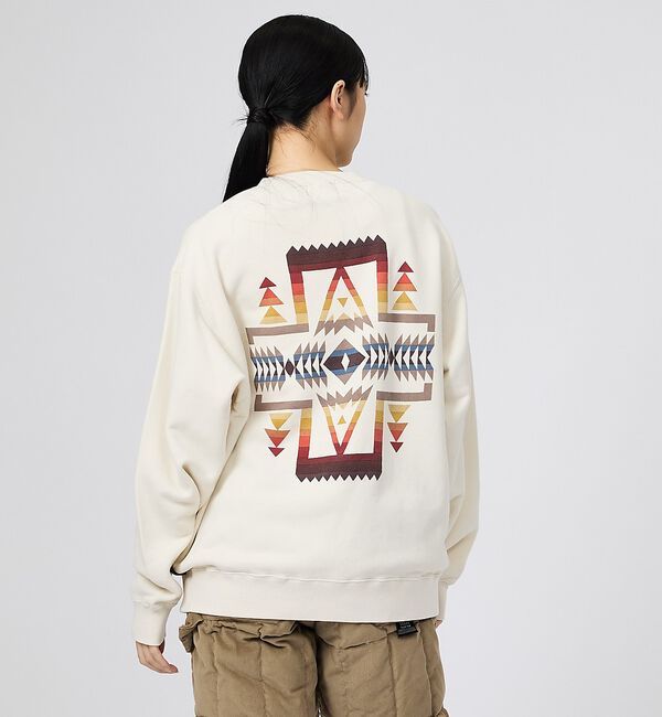 ABAHOUSE「【PENDLETON/ペンドルトン】Back Print Sweat / バック」|スウェット・ジャージ|アイボリー