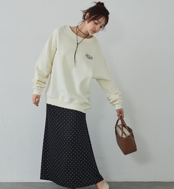 abahouse mavie「【ゆるっとこなれ感】ヴィンテージライクスウェット/冬服/長袖/刺繍/裏起毛」|スウェット・ジャージ|