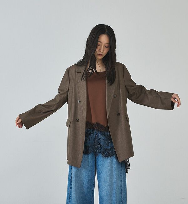 abahouse mavie「【セットアップ対応】ライトメランジダブルジャケット」|その他|