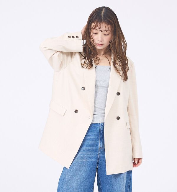 abahouse mavie「【セットアップ対応】ライトメランジダブルジャケット」|その他|