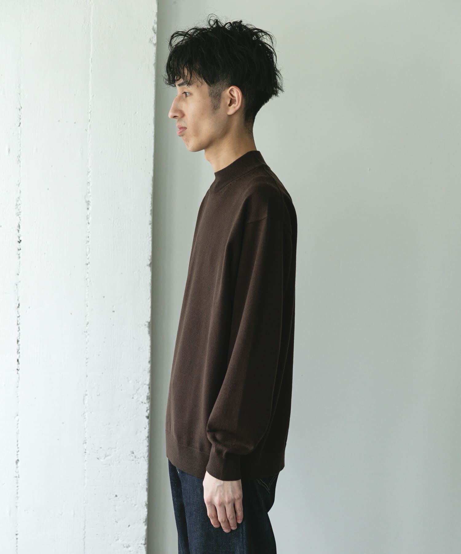 URBAN RESEARCH DOORS「『仁村紗和さん着用』『UR TECH 200日ニット』 モックネック」|ニット・セーター|