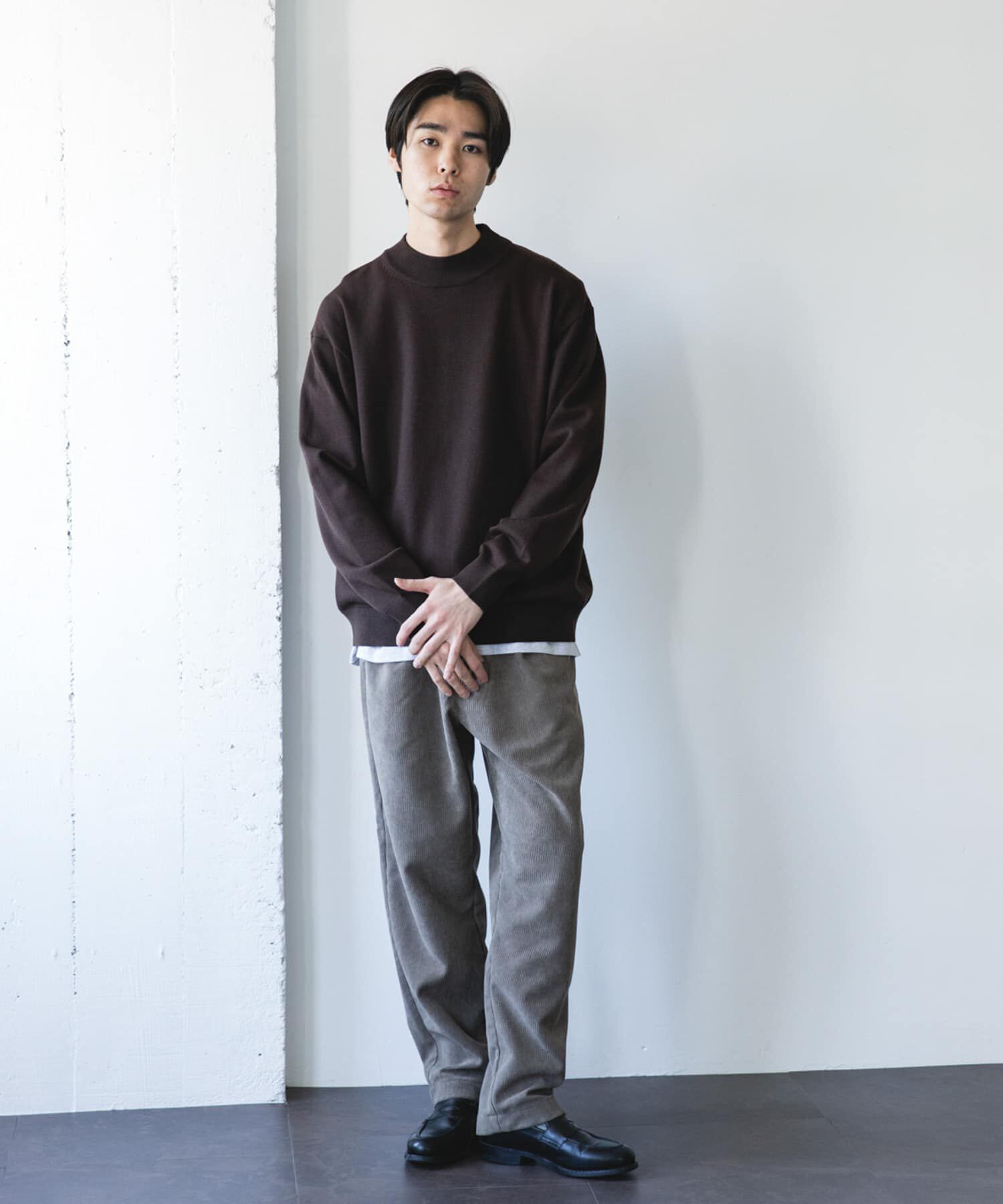 URBAN RESEARCH DOORS「『仁村紗和さん着用』『UR TECH 200日ニット』 モックネック」|ニット・セーター|