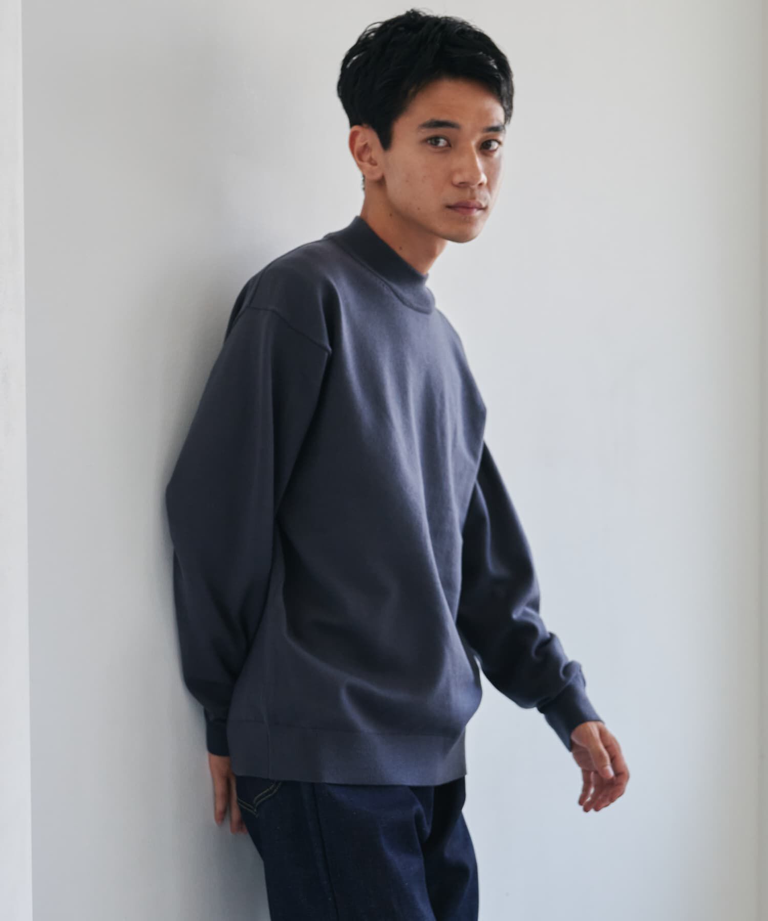 URBAN RESEARCH DOORS「『仁村紗和さん着用』『UR TECH 200日ニット』 モックネック」|ニット・セーター|