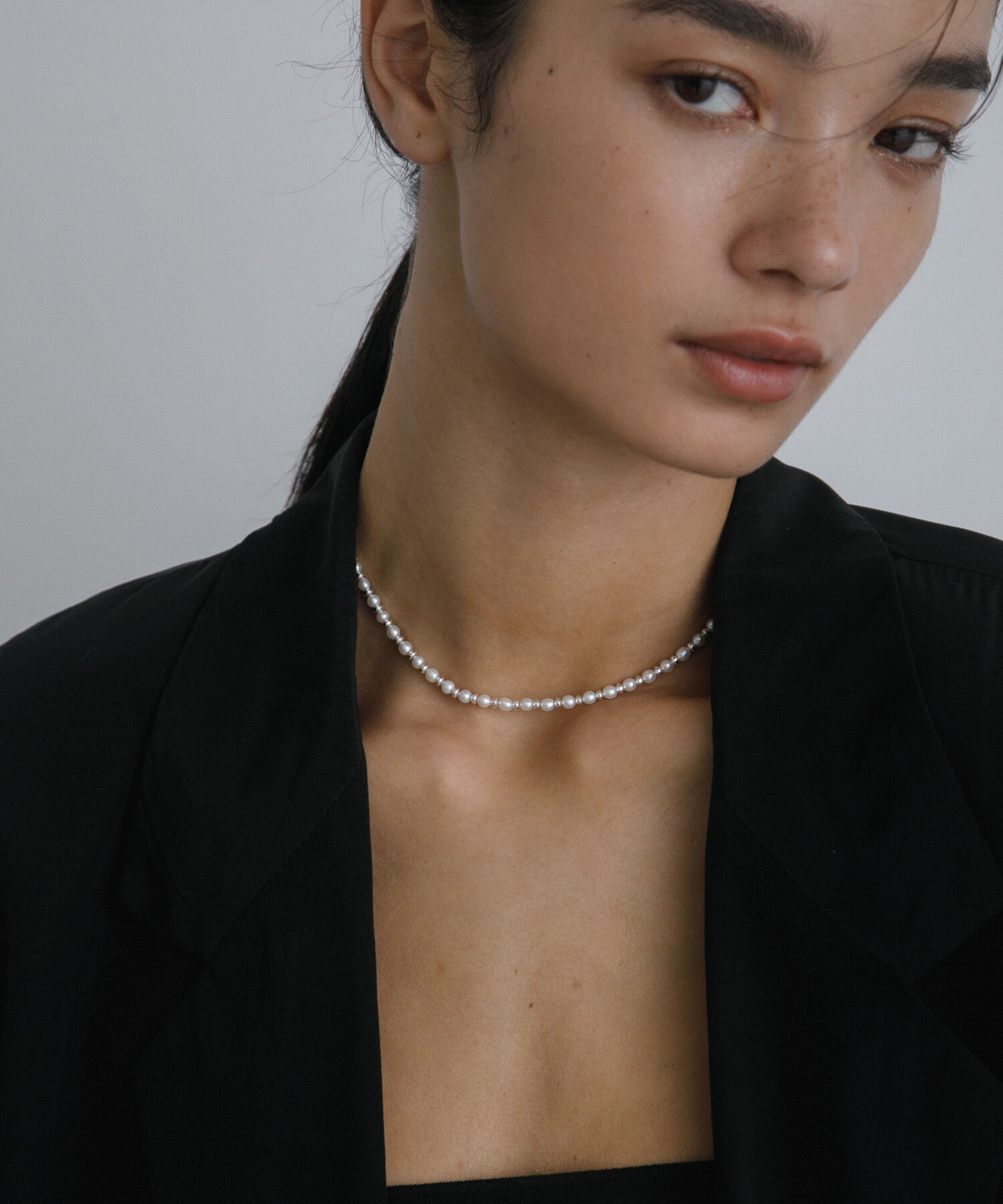 URBAN RESEARCH「decor『デコール』　HEMATITE PEARL CHOKER」|ネックレス|シルバー