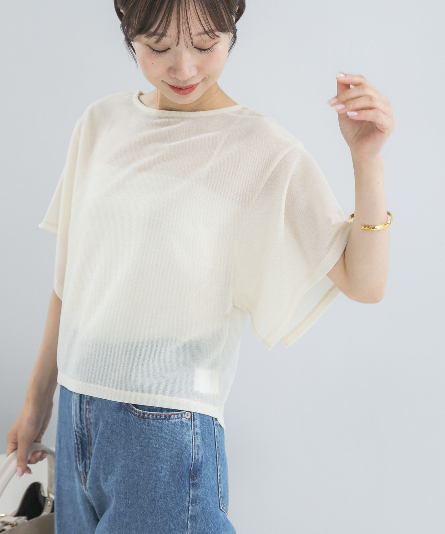 URBAN RESEARCH ROSSO「スリットスリーブカラミカットソー」|Tシャツ・カットソー|