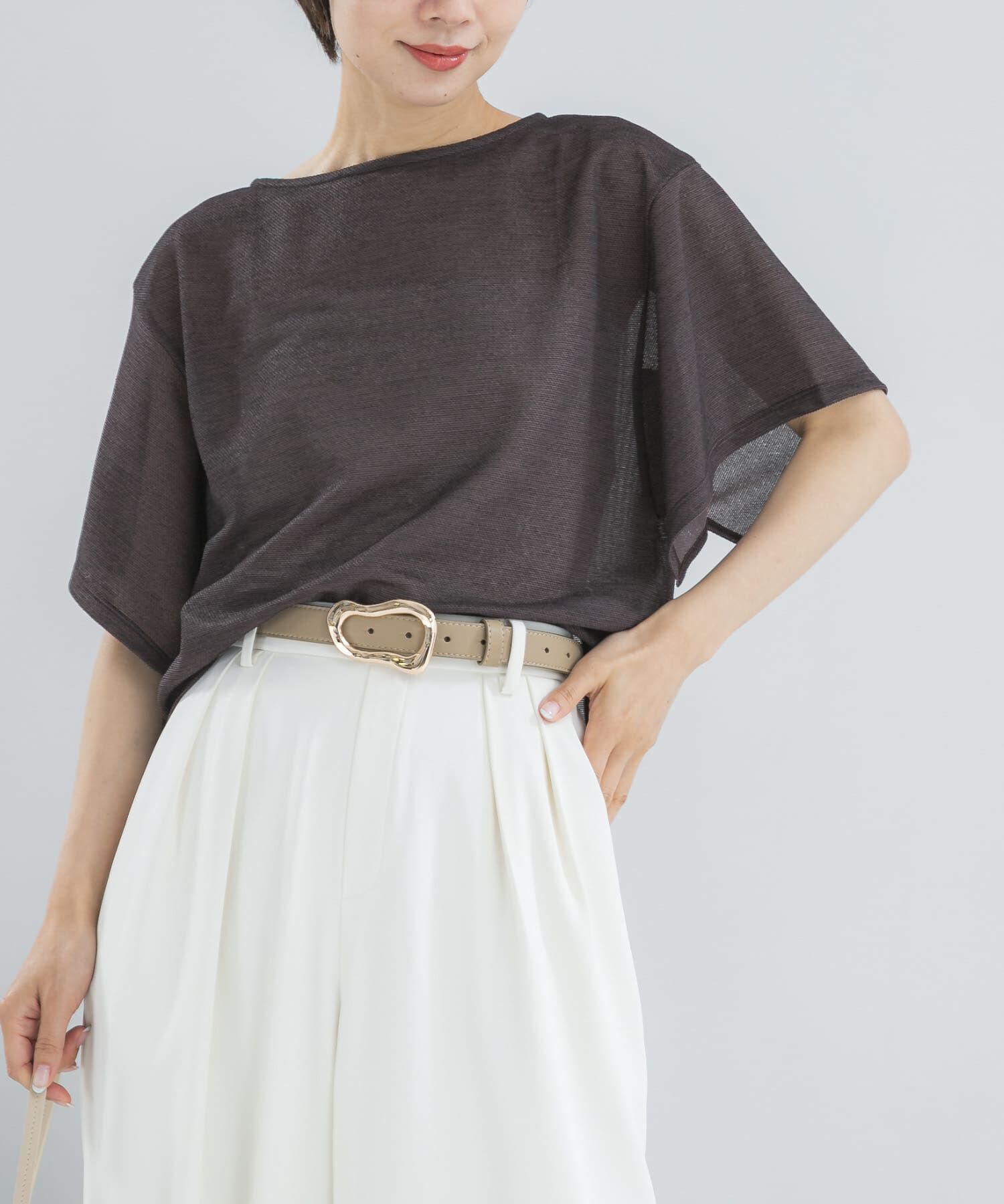 URBAN RESEARCH ROSSO「スリットスリーブカラミカットソー」|Tシャツ・カットソー|