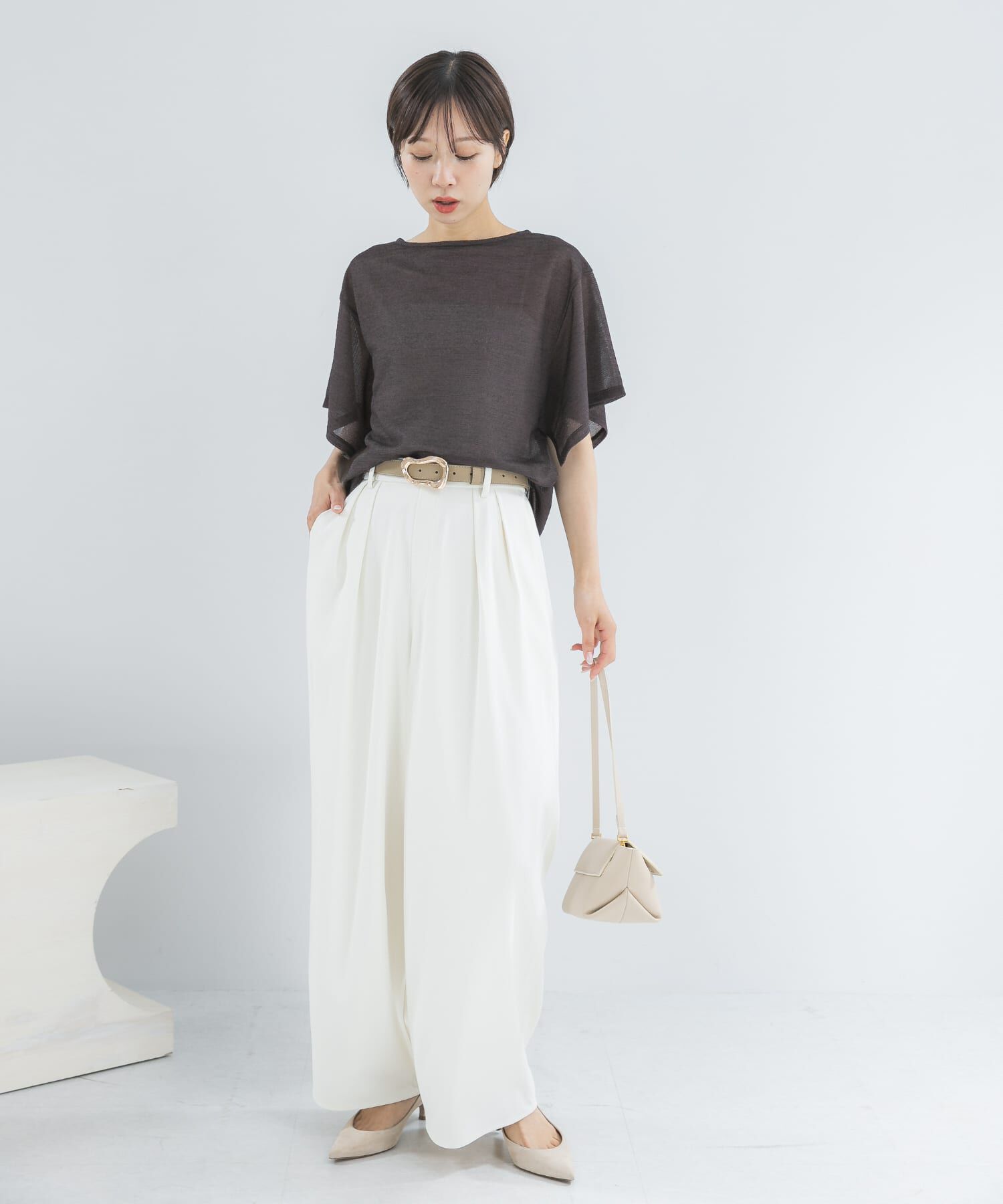 URBAN RESEARCH ROSSO「スリットスリーブカラミカットソー」|Tシャツ・カットソー|