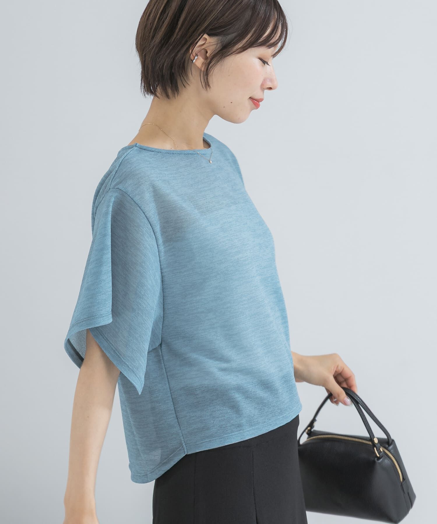 URBAN RESEARCH ROSSO「スリットスリーブカラミカットソー」|Tシャツ・カットソー|