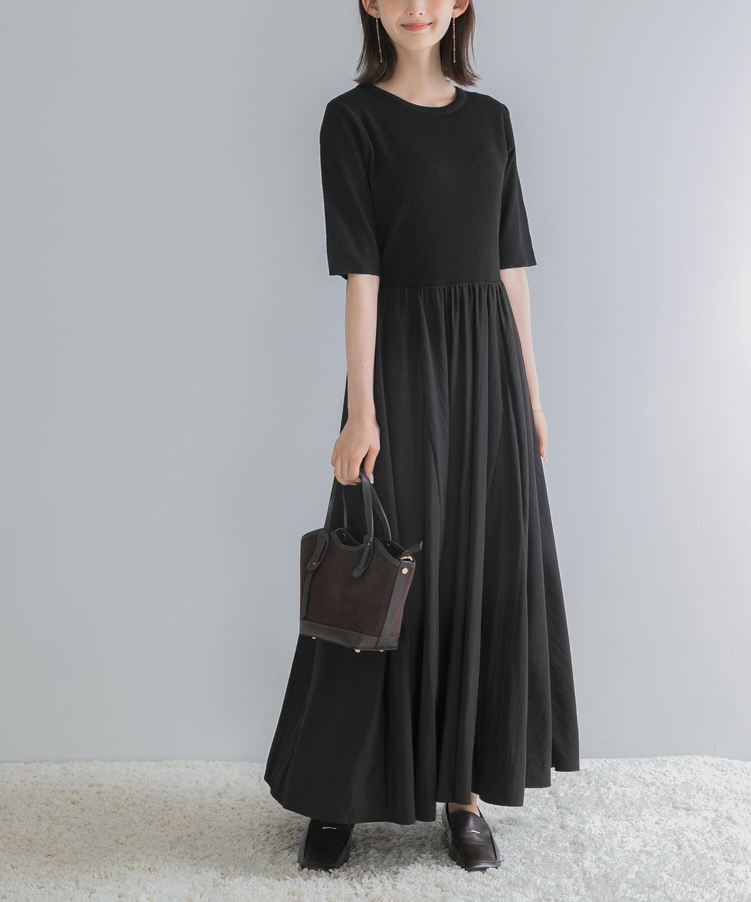 URBAN RESEARCH ROSSO「『一部WEB限定カラー』ニットドッキングワンピース」|ワンピース|