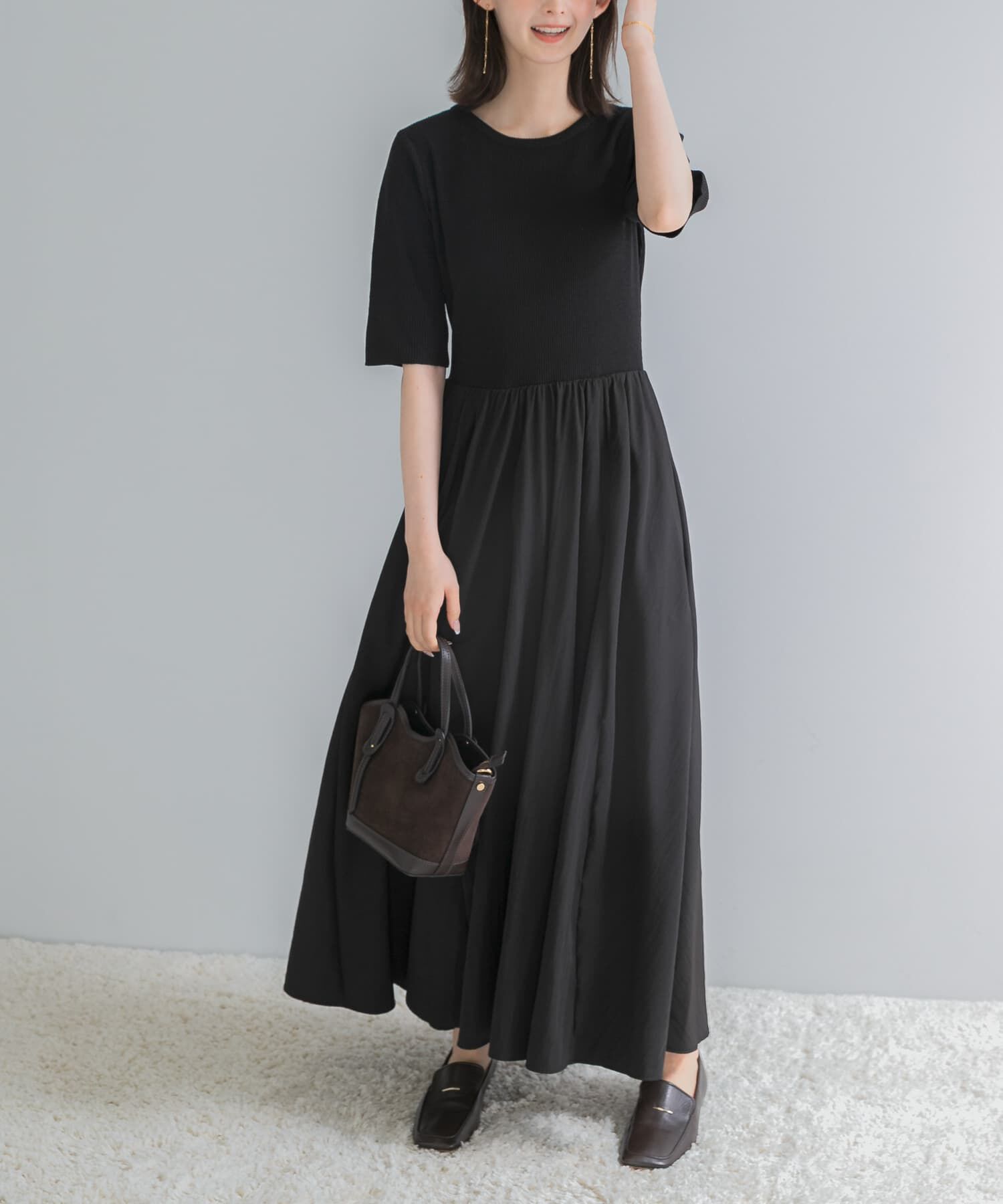URBAN RESEARCH ROSSO「『一部WEB限定カラー』ニットドッキングワンピース」|ワンピース|