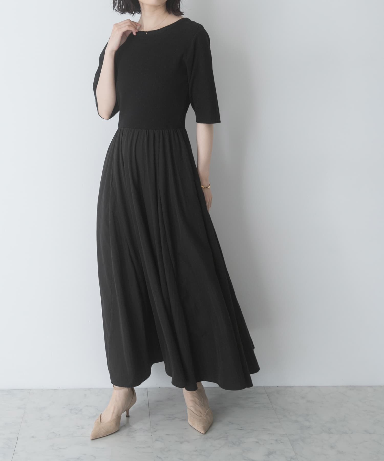 URBAN RESEARCH ROSSO「『一部WEB限定カラー』ニットドッキングワンピース」|ワンピース|