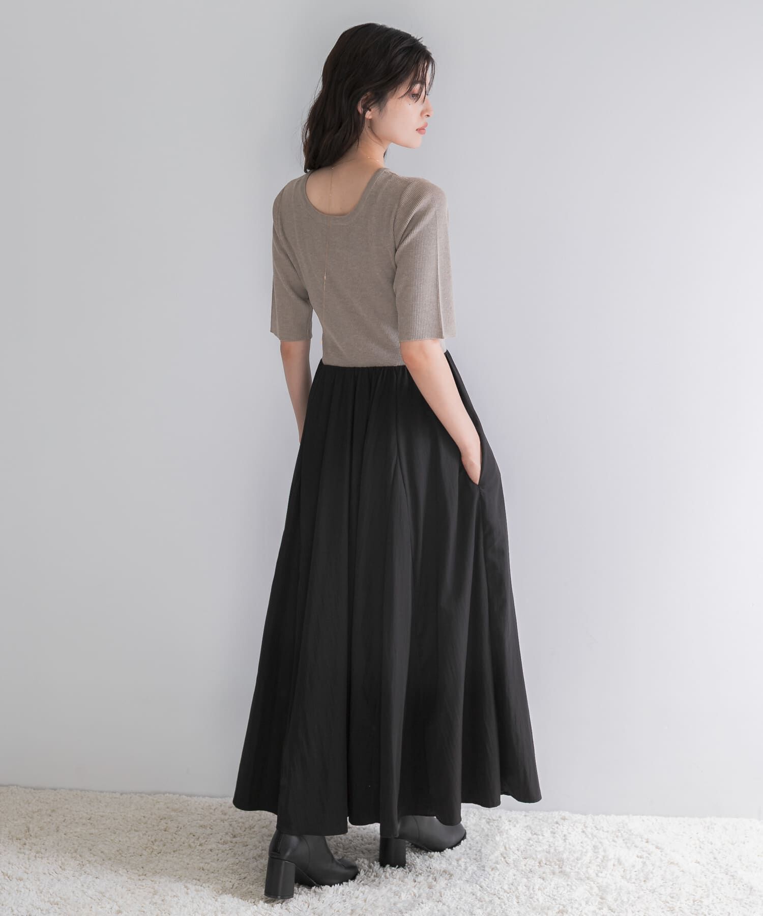 URBAN RESEARCH ROSSO「『一部WEB限定カラー』ニットドッキングワンピース」|ワンピース|
