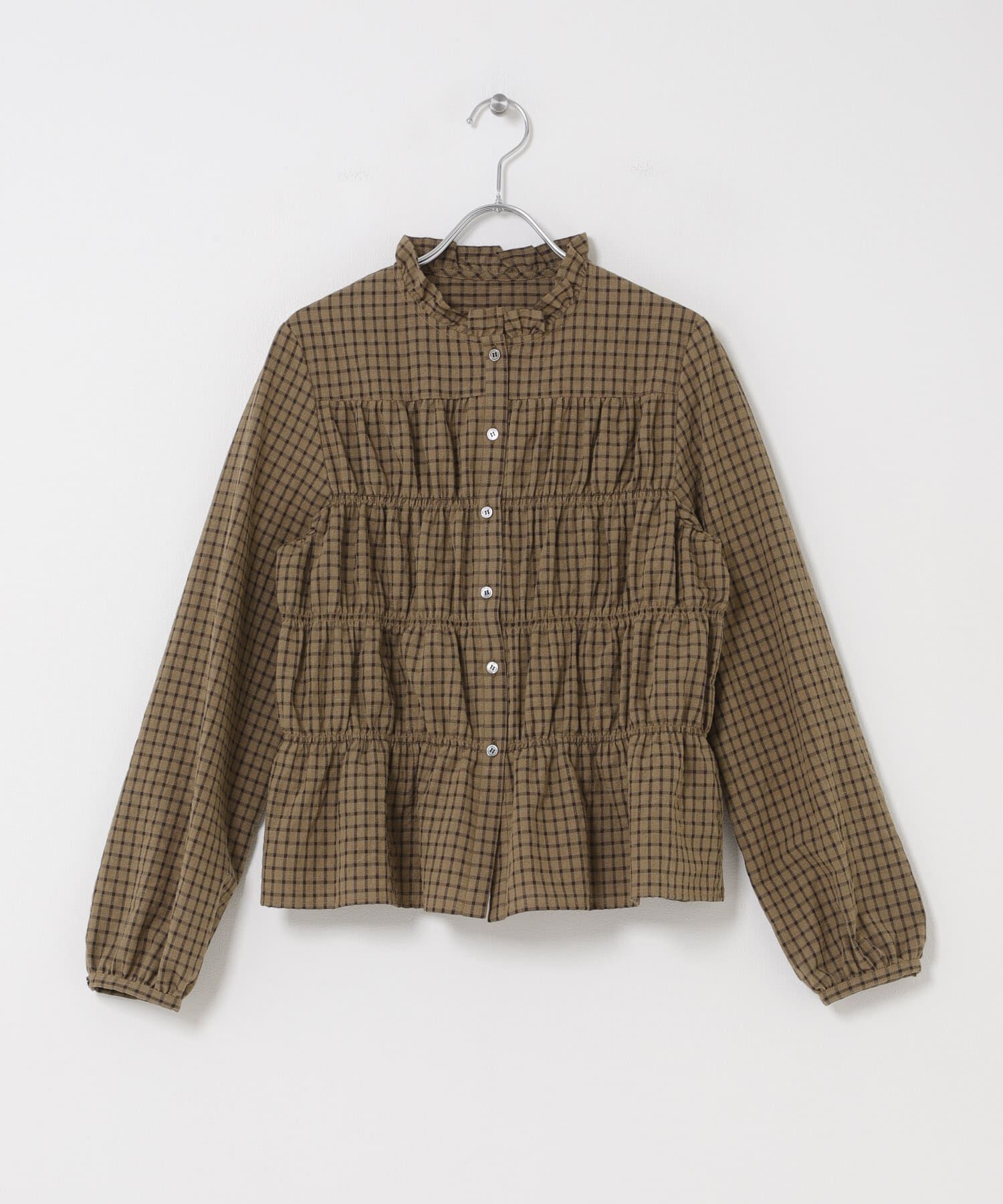 URBAN RESEARCH ROSSO「チェックシャーリングブラウス」|シャツ・ブラウス|