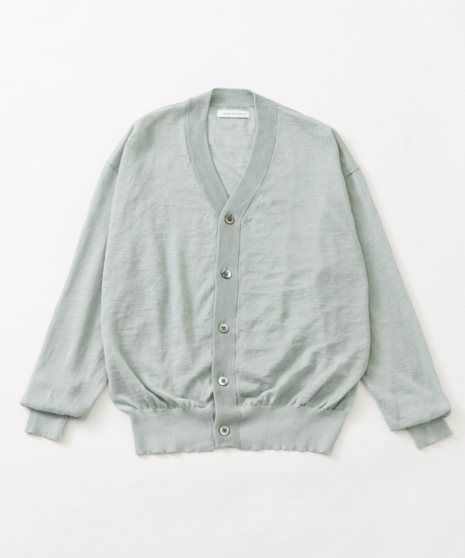 URBAN RESEARCH「RAMIE SHEER CARDIGAN」|ニット・セーター|ブルー系その他