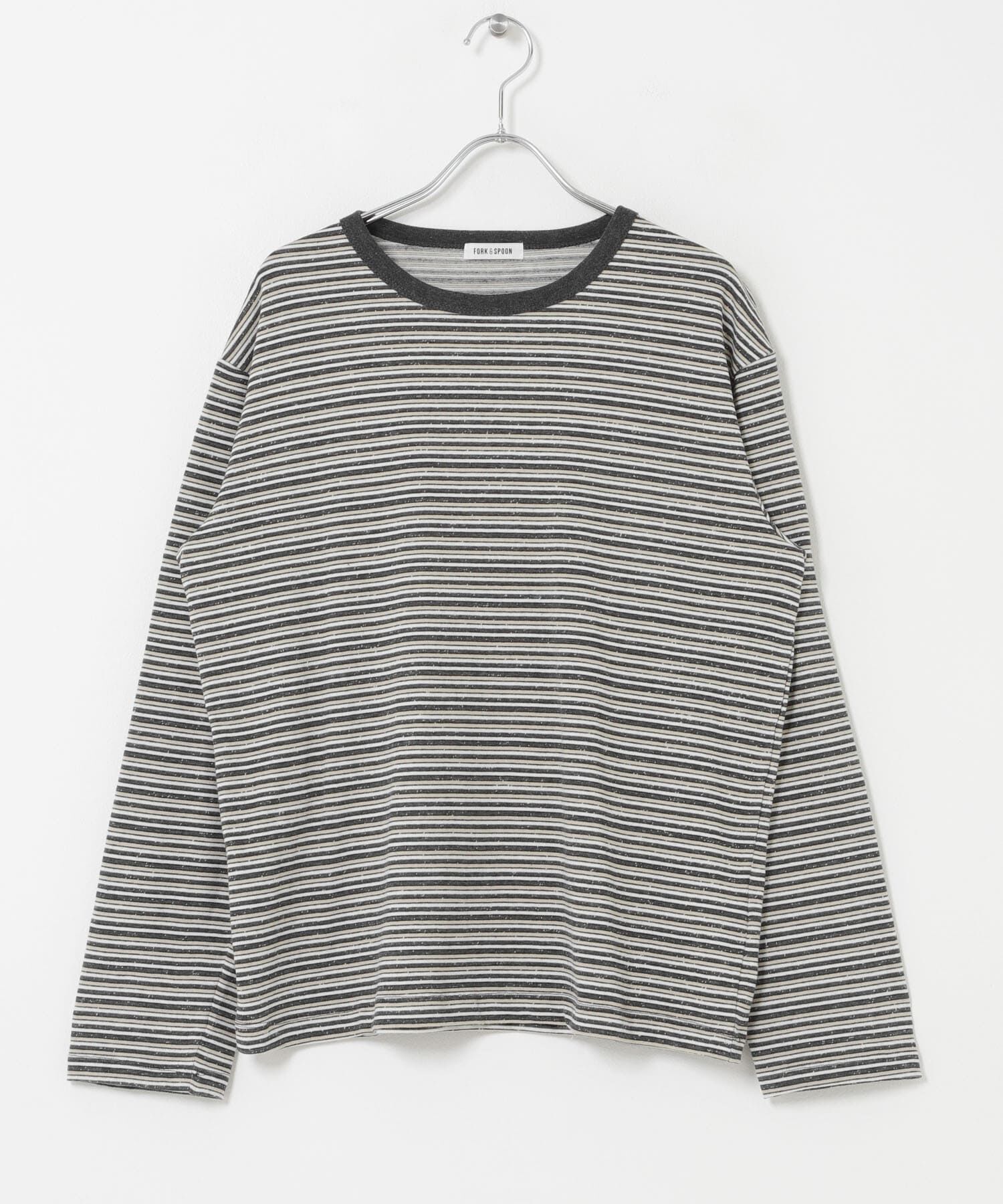 URBAN RESEARCH DOORS「FORK&SPOON　プレーティングボーダーロングスリーブTシャツ」|Tシャツ・カットソー|