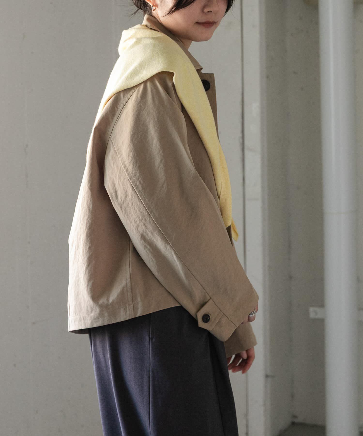 URBAN RESEARCH DOORS「FORK&SPOON　ステンカラーショートコート」|ステンカラーコート|
