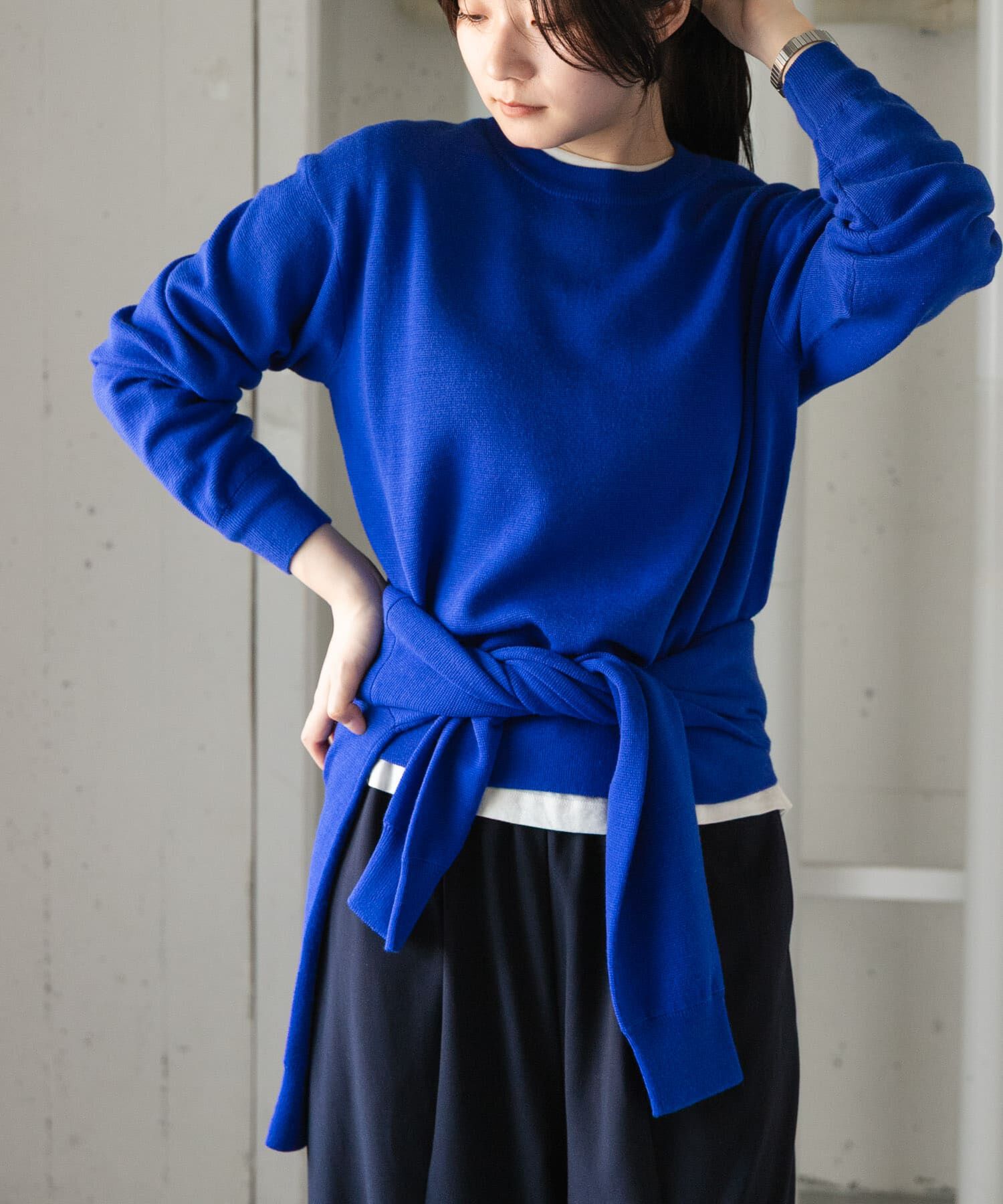URBAN RESEARCH DOORS「『WEB/一部店舗限定サイズ』FORK&SPOON　ミラノリブクルーネックニット」|ニット・セーター|