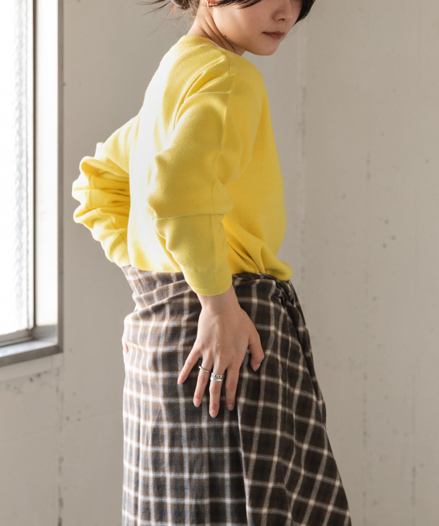 URBAN RESEARCH DOORS「『WEB/一部店舗限定サイズ』FORK&SPOON　ミラノリブクルーネックニット」|ニット・セーター|