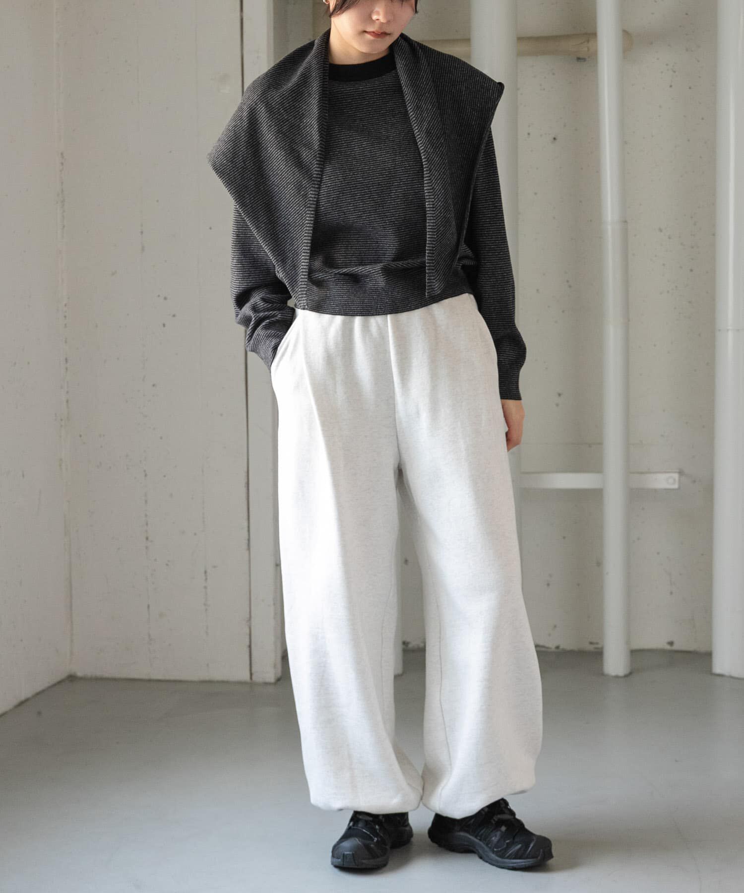 URBAN RESEARCH DOORS「FORK&SPOON　PROVORONE スカーフセットニット」|ニット・セーター|