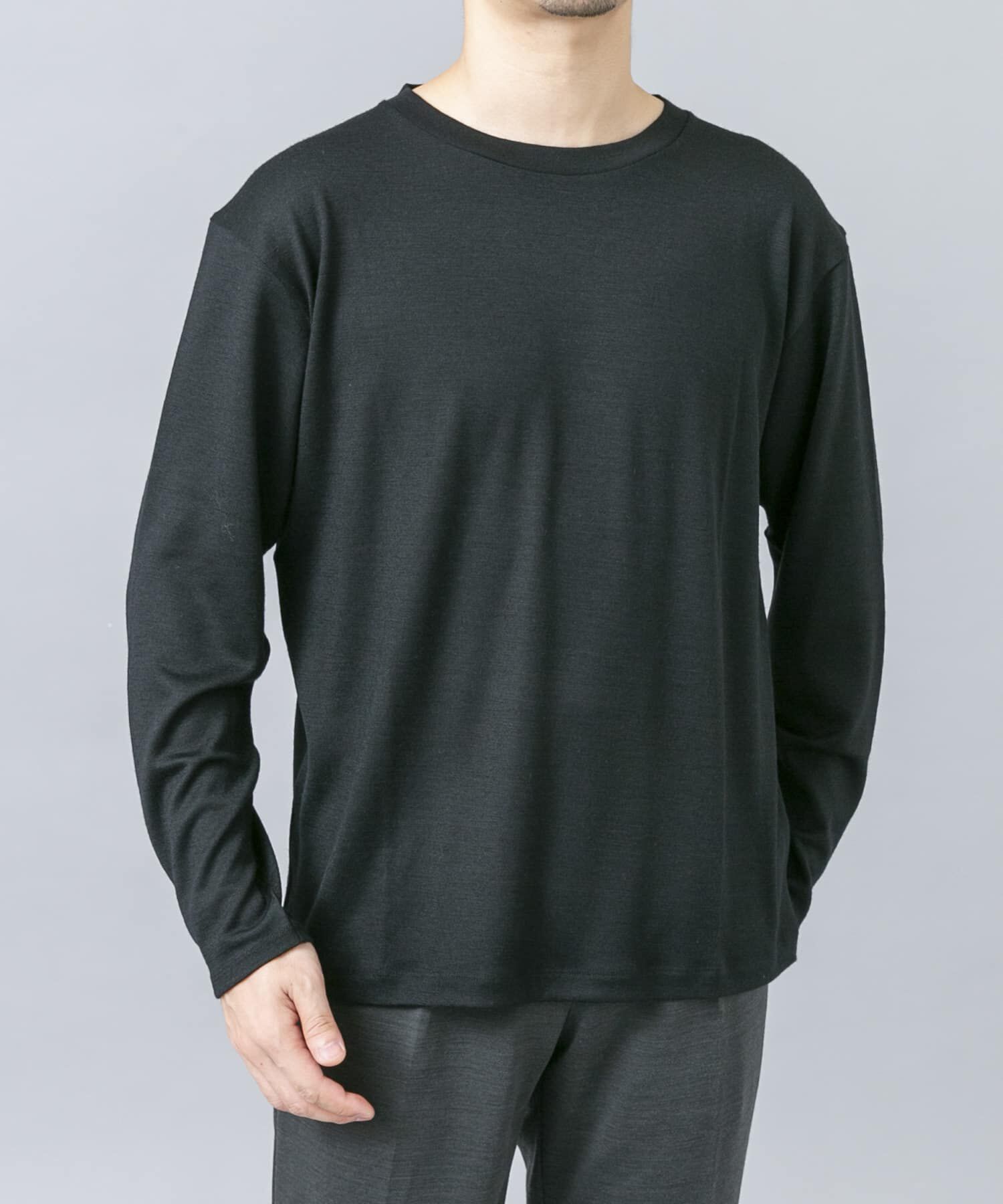 URBAN RESEARCH ROSSO「『マシンウォッシャブル』ハイクオリティウールロングスリーブTシャツ」|Tシャツ・カットソー|