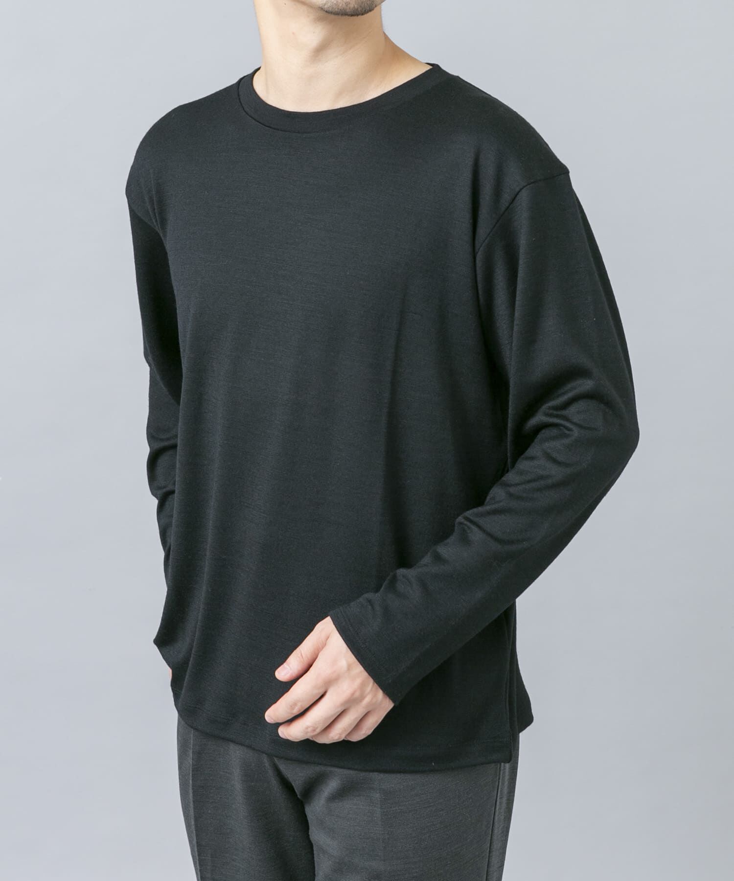 URBAN RESEARCH ROSSO「『マシンウォッシャブル』ハイクオリティウールロングスリーブTシャツ」|Tシャツ・カットソー|