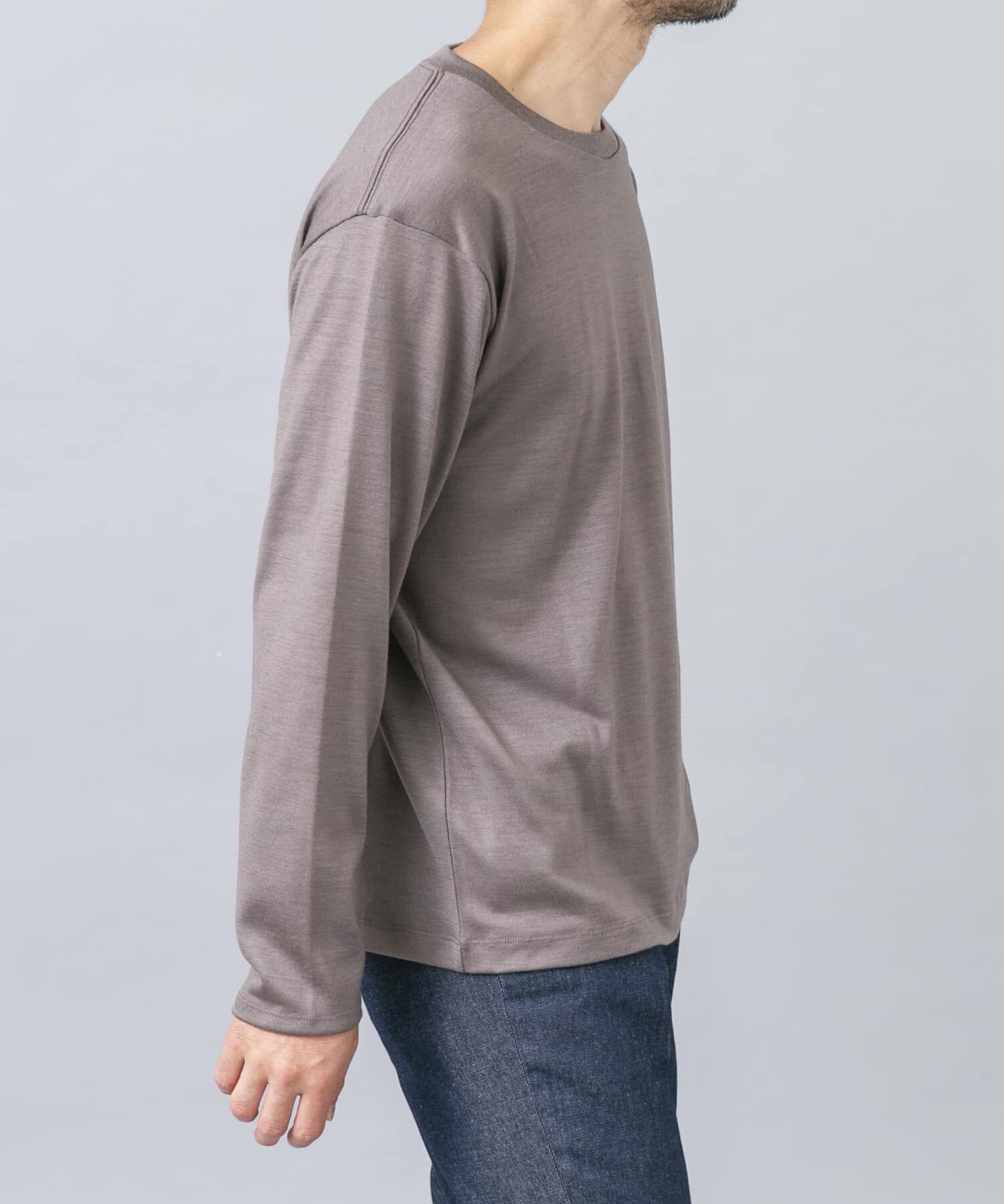 URBAN RESEARCH ROSSO「『マシンウォッシャブル』ハイクオリティウールロングスリーブTシャツ」|Tシャツ・カットソー|