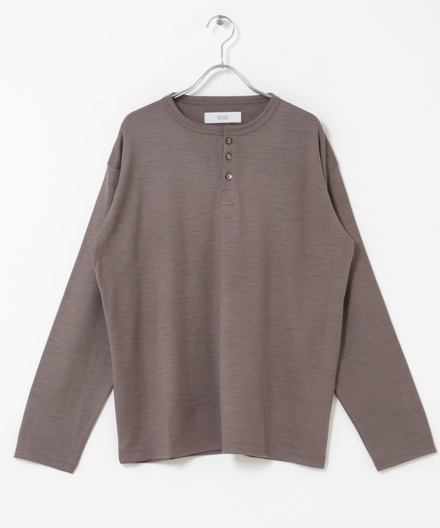 URBAN RESEARCH ROSSO「『マシンウォッシャブル』ハイクオリティウールヘンリーネックTシャツ」|Tシャツ・カットソー|