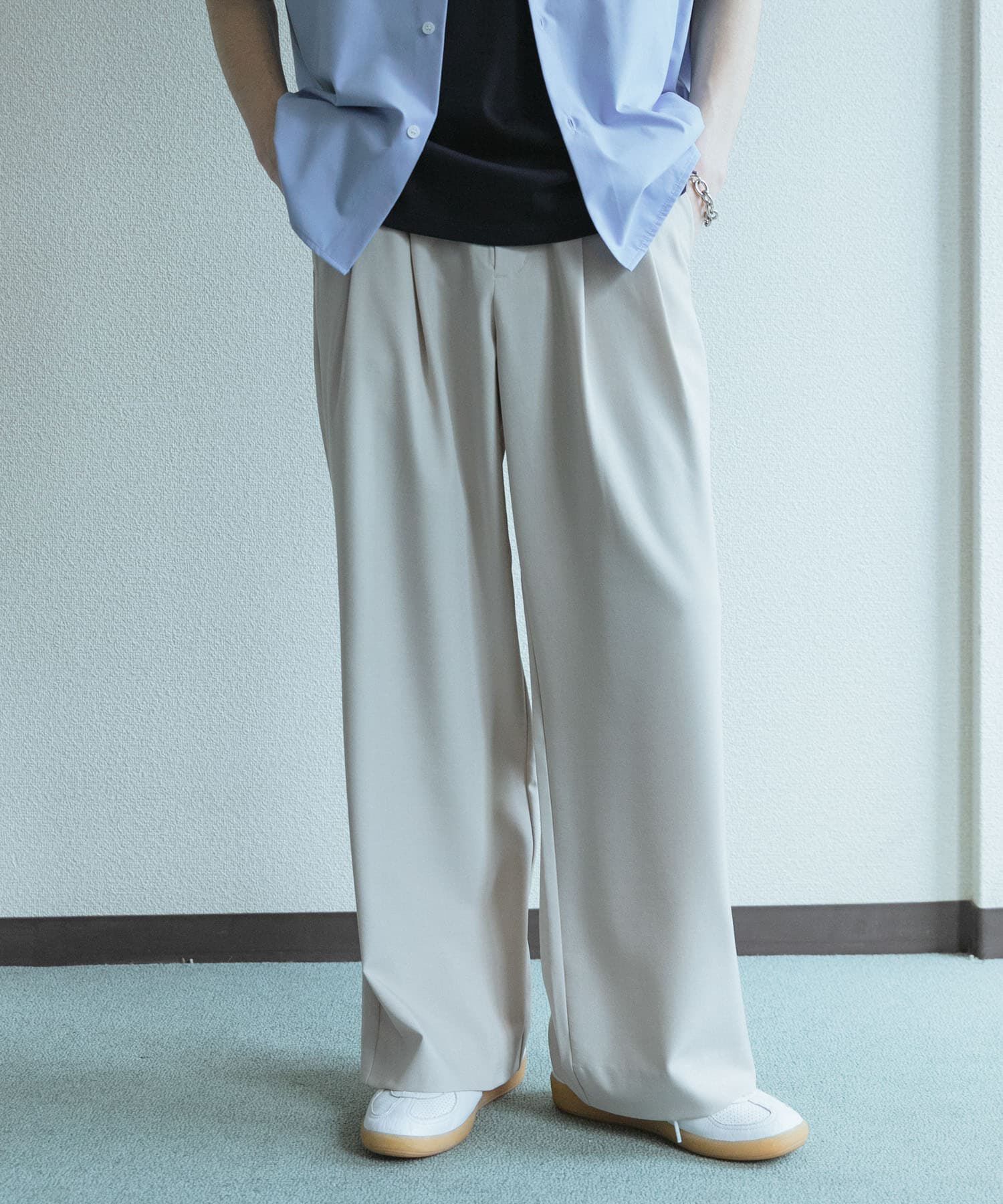 SENSE OF PLACE by URBAN RESEARCH「『速乾』ドライタッチ2タックワイドパンツ」|その他|