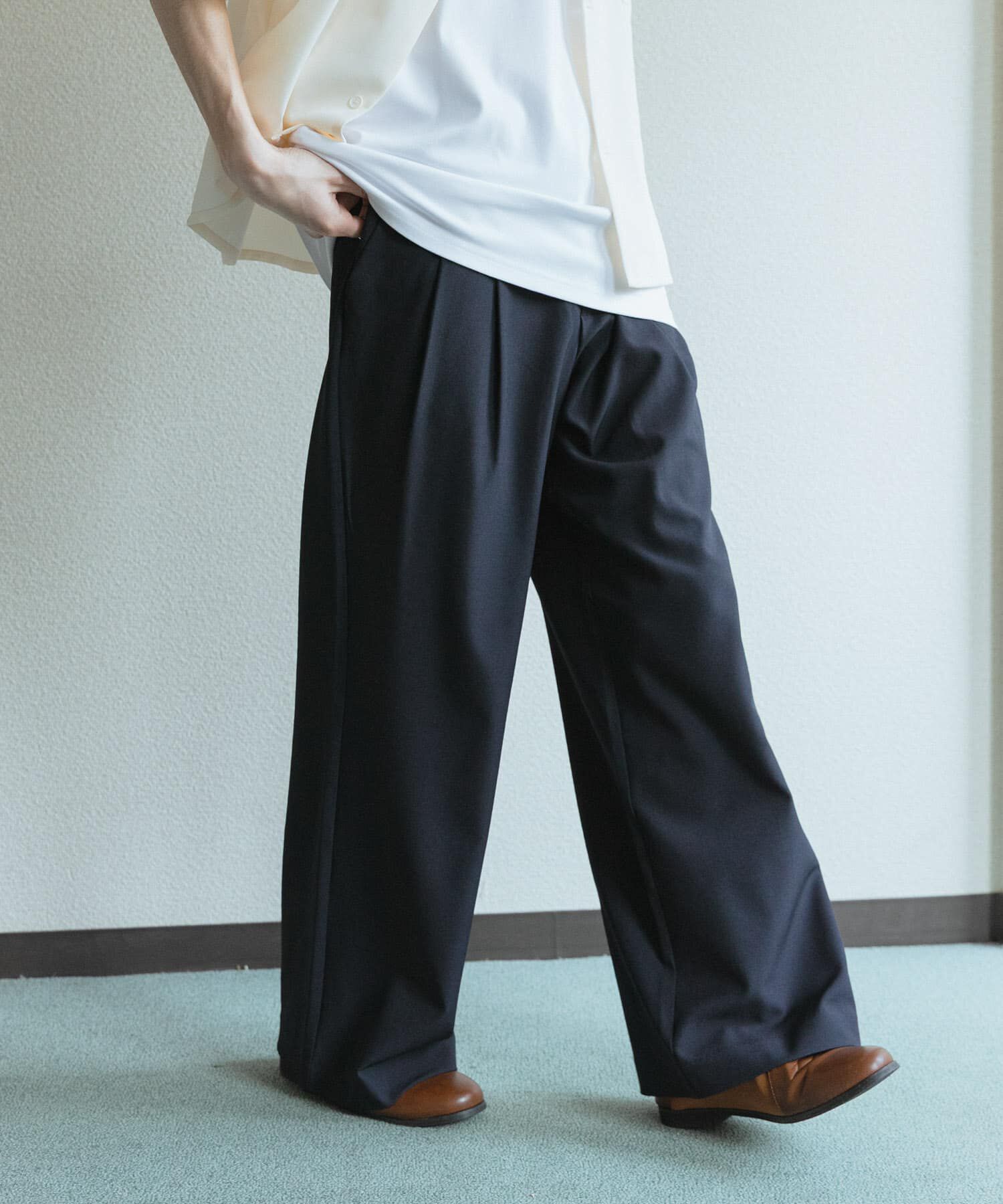 SENSE OF PLACE by URBAN RESEARCH「『速乾』ドライタッチ2タックワイドパンツ」|その他|