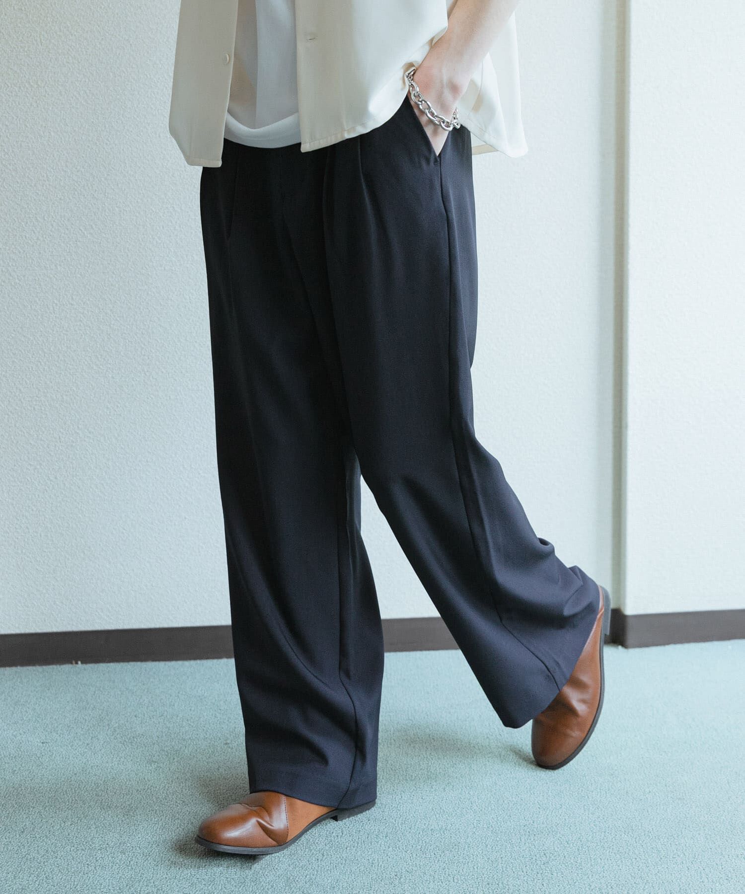 SENSE OF PLACE by URBAN RESEARCH「『速乾』ドライタッチ2タックワイドパンツ」|その他|