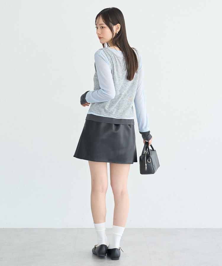 earth music&ecology「SET2点ハイショクシアータンクトップ+ロンT」|Tシャツ・カットソー|