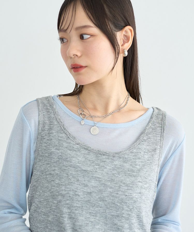 earth music&ecology「SET2点ハイショクシアータンクトップ+ロンT」|Tシャツ・カットソー|