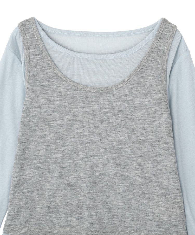 earth music&ecology「SET2点ハイショクシアータンクトップ+ロンT」|Tシャツ・カットソー|
