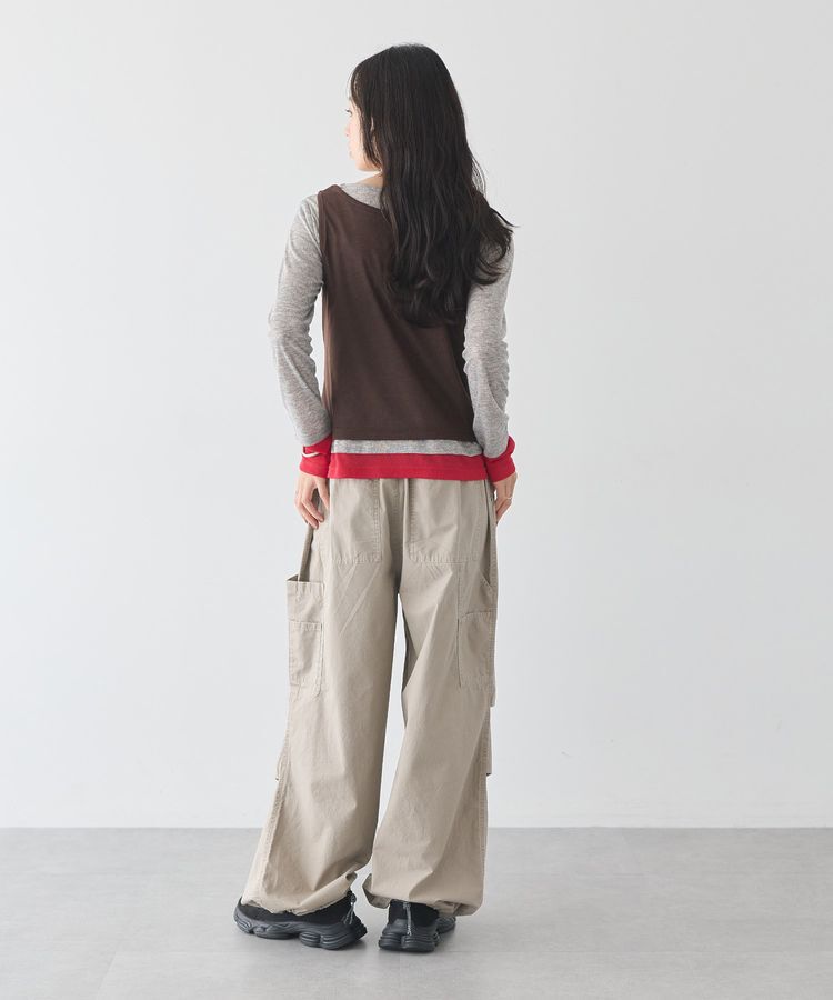 earth music&ecology「SET2点ハイショクシアータンクトップ+ロンT」|Tシャツ・カットソー|