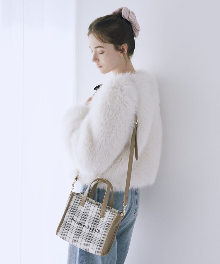 Maison de FLEUR「チェック2Wayショルダーバッグ」|ハンドバッグ|