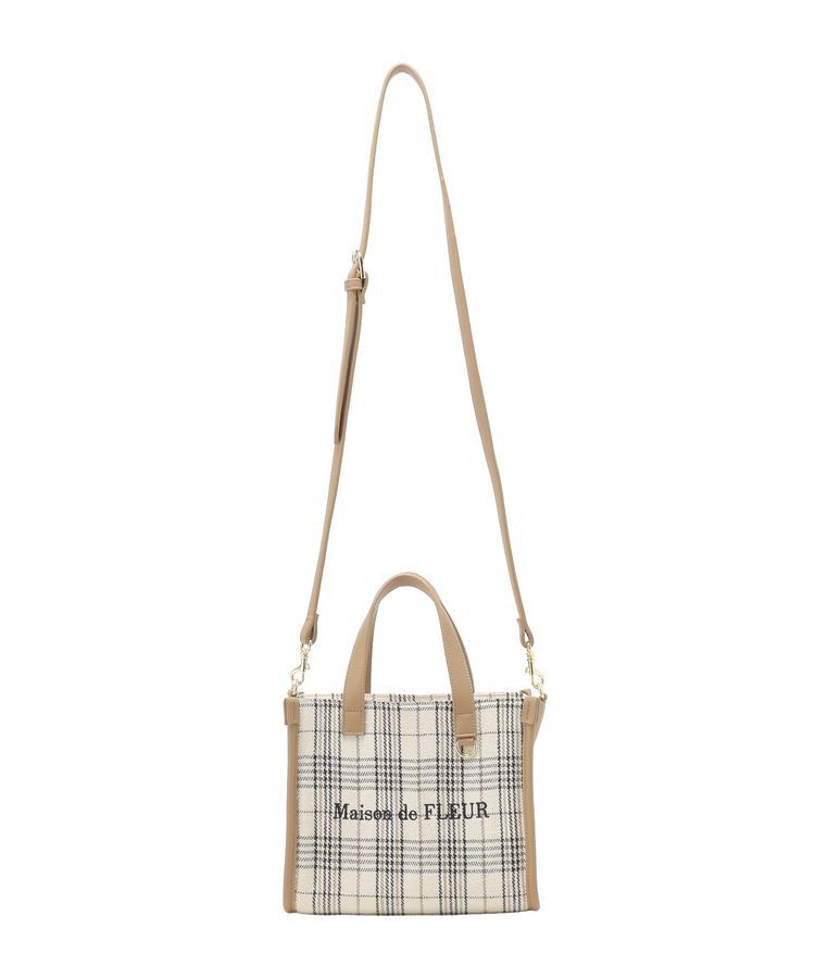 Maison de FLEUR「チェック2Wayショルダーバッグ」|ハンドバッグ|