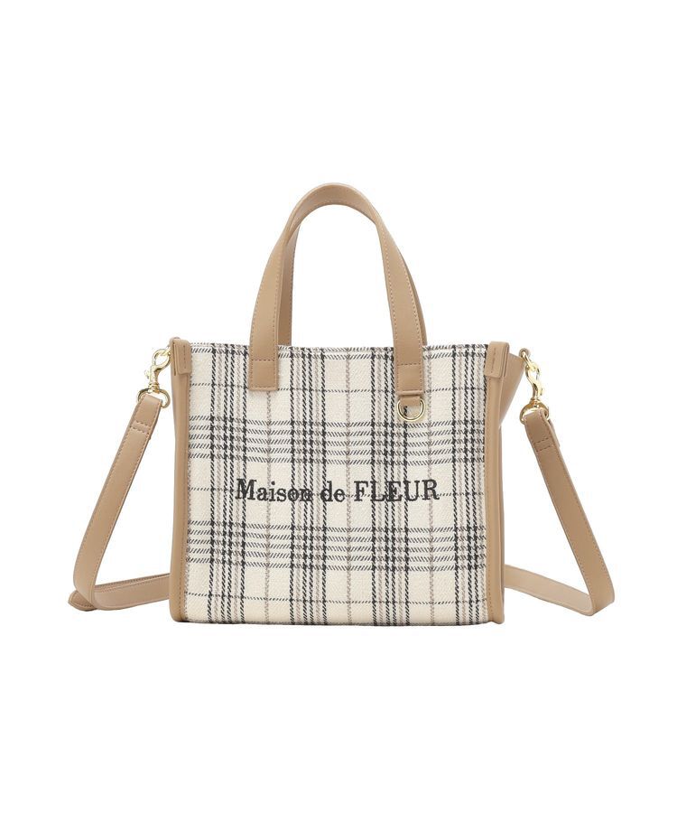 Maison de FLEUR「チェック2Wayショルダーバッグ」|ハンドバッグ|