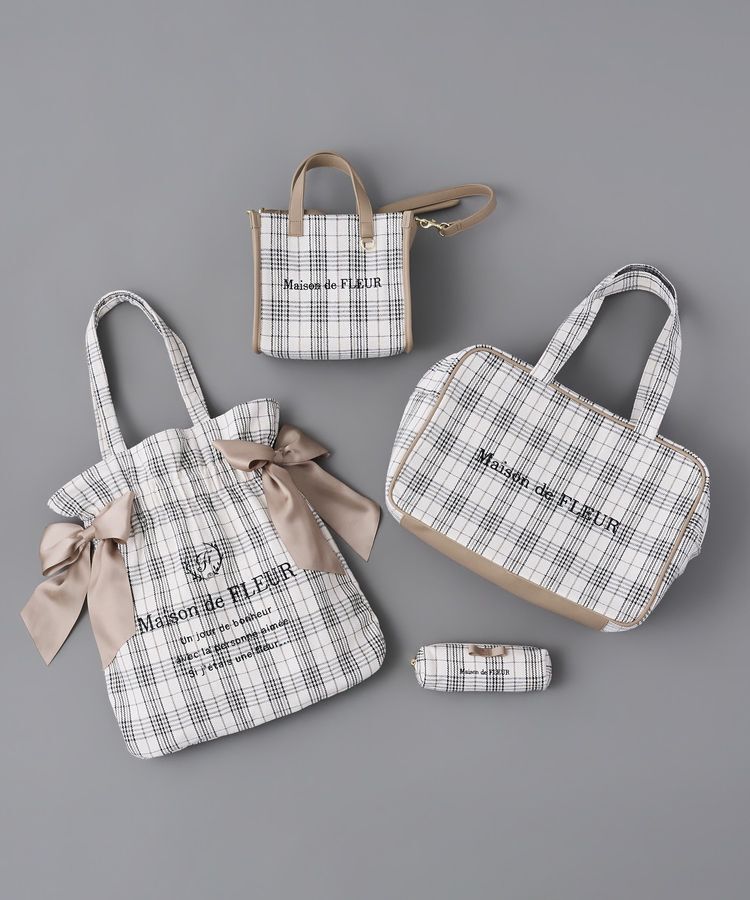 Maison de FLEUR「チェック2Wayショルダーバッグ」|ハンドバッグ|