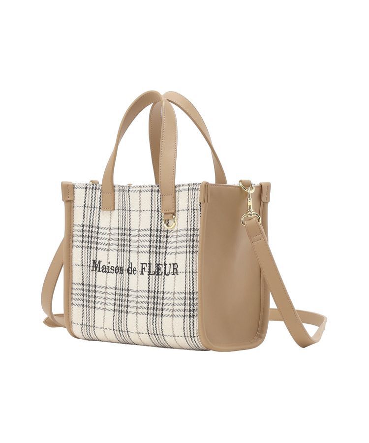 Maison de FLEUR「チェック2Wayショルダーバッグ」|ハンドバッグ|