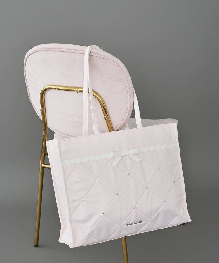 Maison de FLEUR「キルティングサテンキャリーオンバッグ」|トートバッグ|