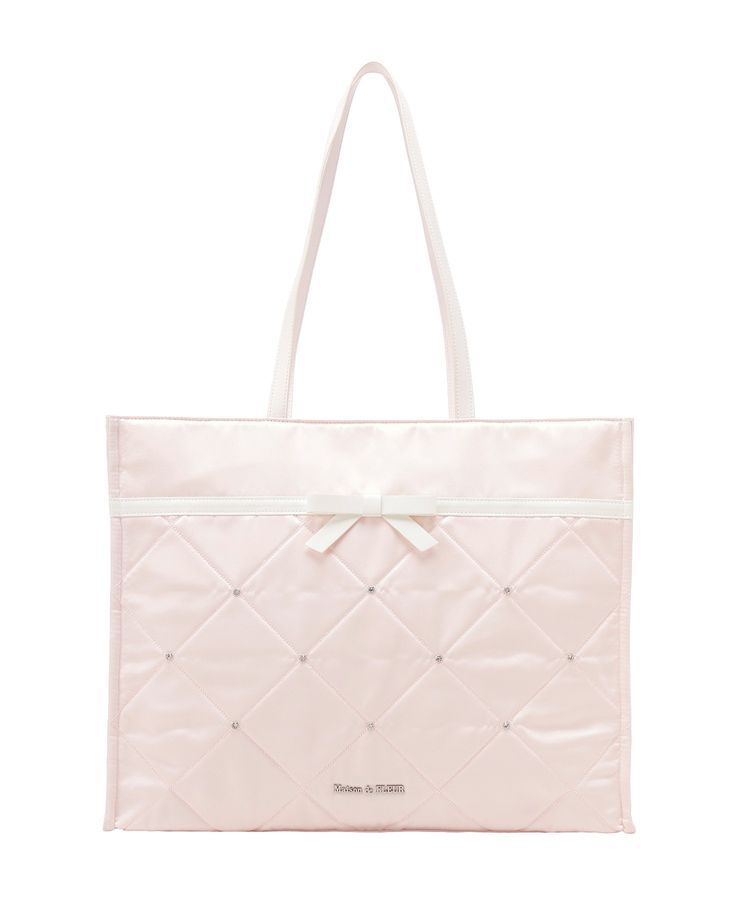 Maison de FLEUR「キルティングサテンキャリーオンバッグ」|トートバッグ|