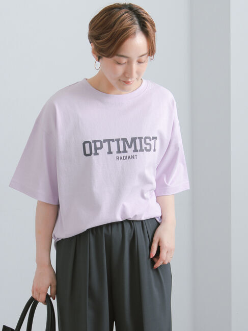 Te chichi「シンプルロゴプリントBIGTシャツ」|Tシャツ・カットソー|ピンク