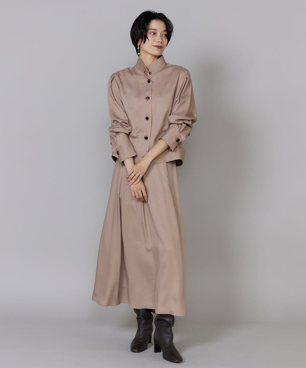 INED「《大きいサイズ》コンパクトカラーシャツブルゾン」|その他|