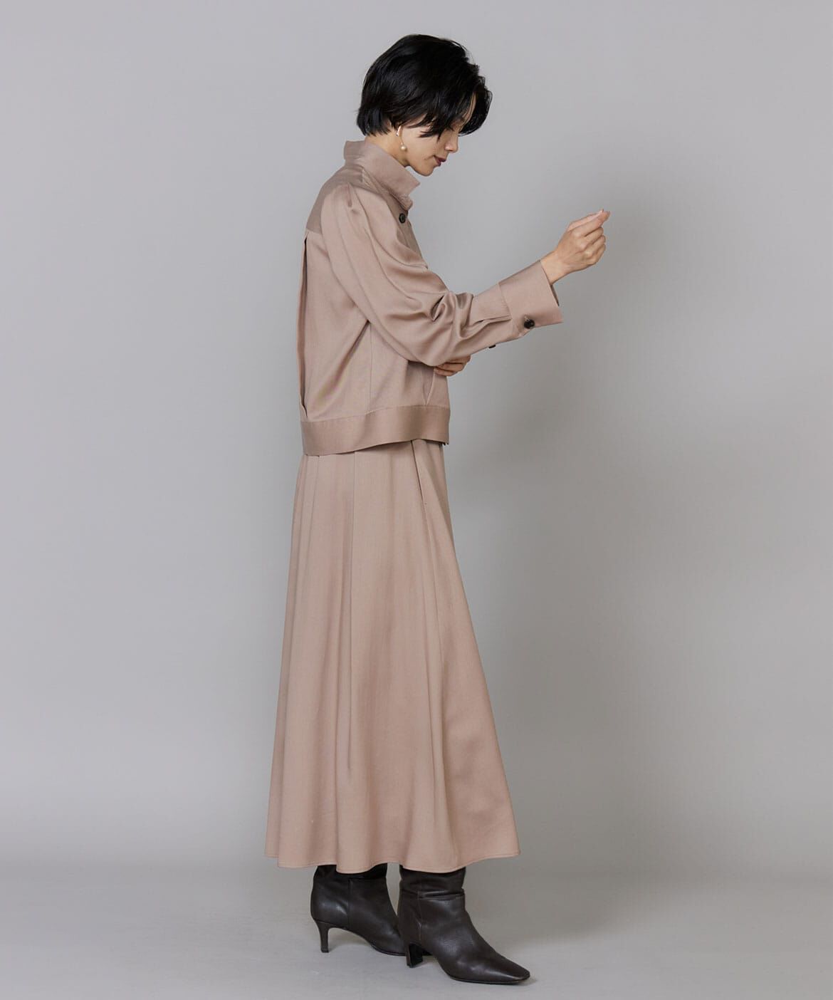 INED「《大きいサイズ》コンパクトカラーシャツブルゾン」|その他|